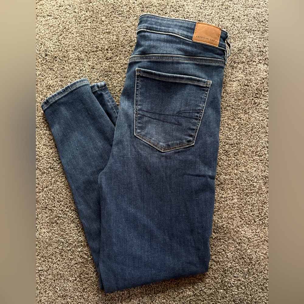 American Eagle Outfitters Women's Dark Blue Jeggings